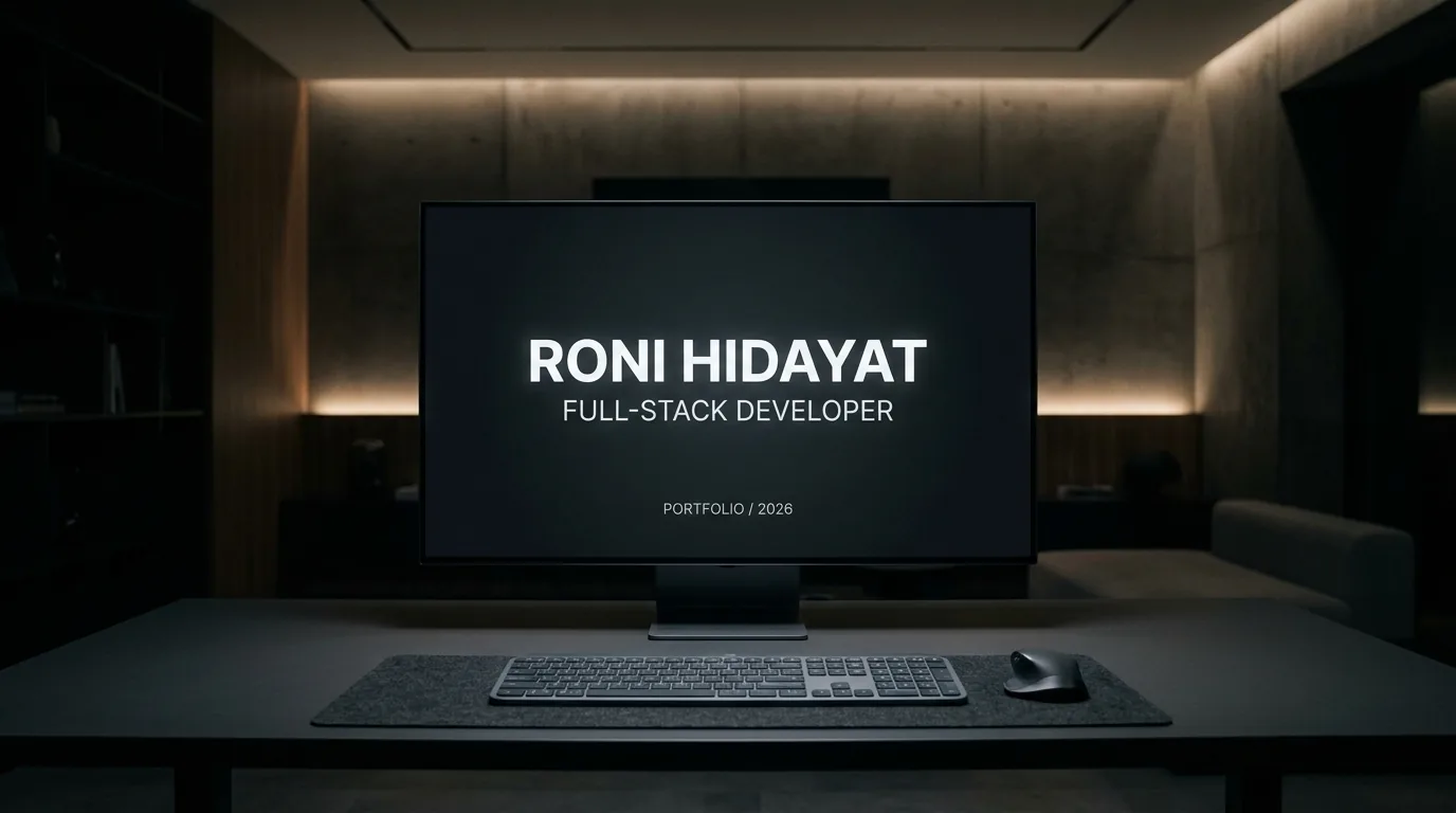 Futuristic Workspace with Centered Monitor